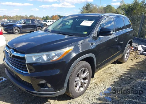 2015 Toyota Highlander Xle V6 from USA, damaged, VIN 5TDJKRFHXFS107188